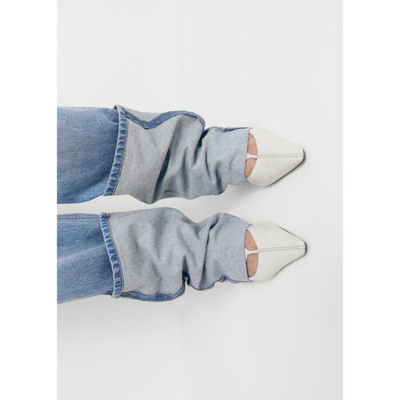 Mango Turned-Up Straight Jeans - 8 - Blue - Picture 7 of 7